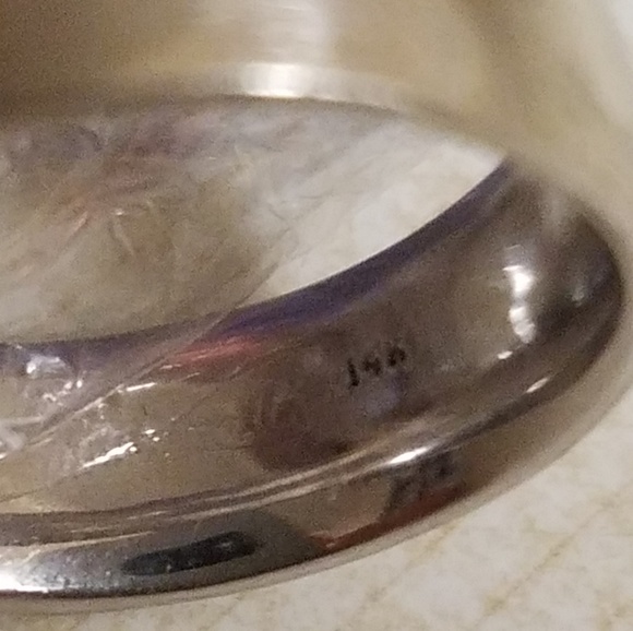14K White Gold Mens Ring - Picture 3 of 3
